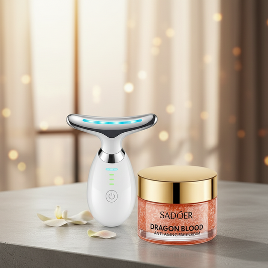 Combo Crema Facial Antiarrugas + Masajeador Facial